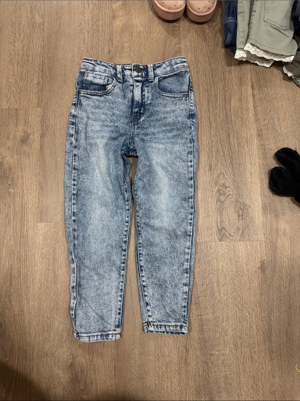 Kids Acid Wash Blue Jeans